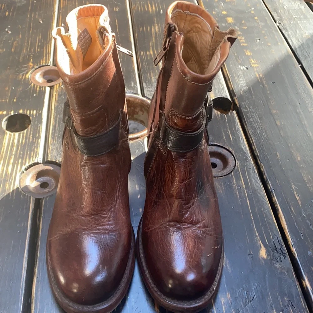 Bed Stu Ankle Boots with Double Buckle detail - Picture 4 of 14